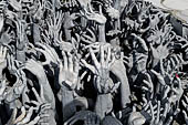 Famous Thailand temple or white temple, Wat Rong Khun,at Chiang Rai province, northern Thailand.